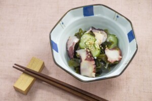 ミキティダイニングのレシピ・たこときゅうりの酢の物