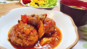 どさんこワイド179のレシピ・トマト煮込み切り干しバーグ