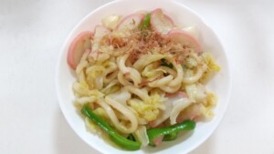 どさんこワイド179のレシピ・鮭のチャンチャンうどん