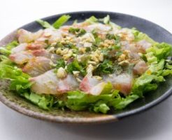 なないろ日和のレシピ・真鯛の和風カルパッチョ