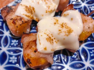 あさイチのレシピ・豚バラのピリ辛チーズ串焼き