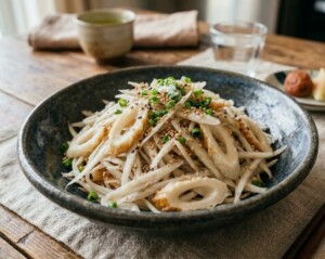 DayDay(デイデイ)のレシピ・ごぼうとちくわの塩きんぴら