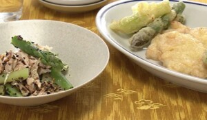 キューピー3分クッキングのレシピ・ささ身とアスパラのごまあえささ身とアスパラのフリット