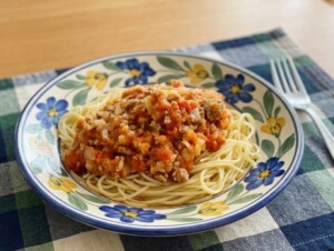 相葉マナブのレシピ・にんじんのミートソースパスタ