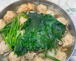相葉マナブのレシピ・ほうれん草の肉団子鍋
