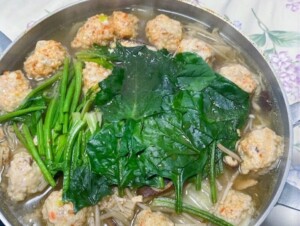 相葉マナブのレシピ・ほうれん草の肉団子鍋