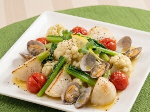 食卓のひみつのレシピ・アサリのホットサラダ