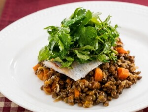 沸騰ワード10のレシピ・ニシンの燻製 レンズ豆添え ハーブのサラダ