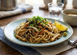 ノンストップのレシピ・ヒジキと新タマネギの塩焼きそば