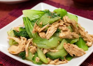 キューピー3分クッキングのレシピ・レンチン鶏とチンゲンサイのマスタードマリネ