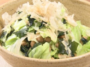 どさんこワイド179のレシピ・ワカメとキャベツの蒸し煮