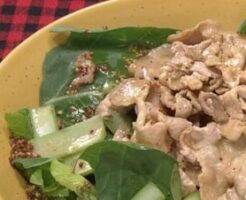 きょうの料理のレシピ・小松菜のポークドレッシングがけ