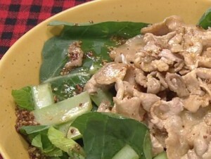 きょうの料理のレシピ・小松菜のポークドレッシングがけ