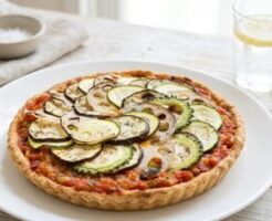 ZIPのレシピ・島らっきょうのラタトゥイユキッシュ