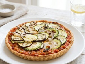 ZIPのレシピ・島らっきょうのラタトゥイユキッシュ