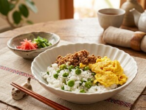 キューピー3分クッキングのレシピ・春の豆ごはん