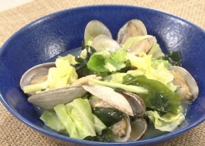 きょうの料理のレシピ・春キャベツとあさりの和風蒸し煮