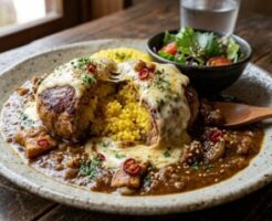 ZIPのレシピ・本格カレーのライスinハンバーグ