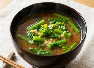 あさイチのレシピ・菜の花のおみそ汁