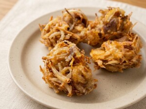 ZIPのレシピ・豚こまと紅しょうがのかき揚げ