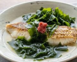 キューピー3分クッキングのレシピ・鯛の梅わかめあんかけ