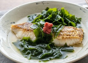 キューピー3分クッキングのレシピ・鯛の梅わかめあんかけ