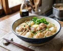 なないろ日和のレシピ・鶏胸肉とカブの和風クリームシチュー