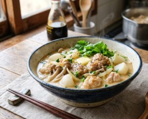 なないろ日和のレシピ・鶏胸肉とカブの和風クリームシチュー