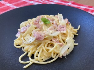 滝沢カレン&和田明日香のフィーリンきっちんのレシピ・タケノコのモテモテカルボナーラ