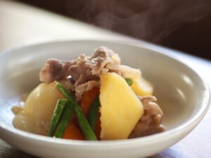 キューピー3分クッキングのレシピ・アスパラ入りフライパン肉じゃが