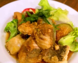 DAIGOも台所のレシピ・鯛とネギの花椒炒め