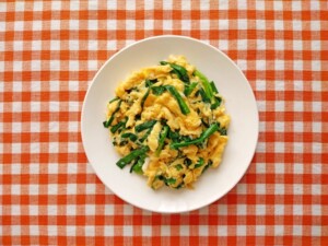 キューピー3分クッキングのレシピ・鶏にら玉