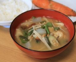 キューピー3分クッキングのレシピ・山菜と春野菜の豚汁