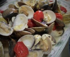 キューピー3分クッキングのレシピ・あさりとトマトの酒蒸し