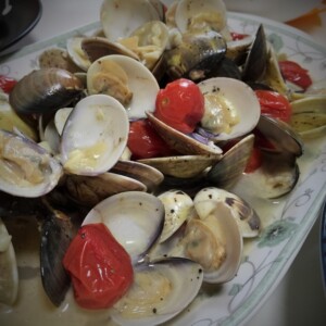 キューピー3分クッキングのレシピ・あさりとトマトの酒蒸し