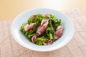 あさイチのレシピ・ほたるいかと菜の花のからしあえ