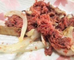 きょうの料理ビギナーズのレシピ・新たまねぎとコンビーフの炒め物