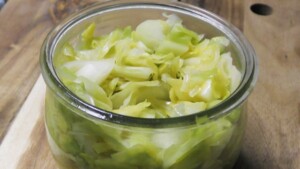 きょうの料理のレシピ・キャベツの即席わさび漬け