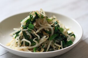 滝沢カレン&和田明日香のフィーリンきっちんのレシピ・春菊ともやしのナムル