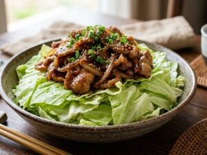 きょうの料理ビギナーズのレシピ・ちぎりキャベツの豚バラ甘辛ソース
