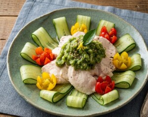 ヒルナンデスのレシピ・ふわふわ鶏ときゅうりダレ