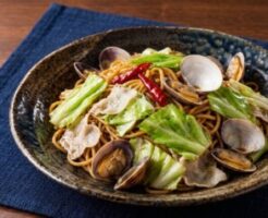 ヒルナンデスのレシピ・ほっぽり焼きそばおいしい貝