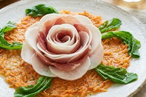 どさんこワイド179のレシピ・カブと生ハムの人参ソース