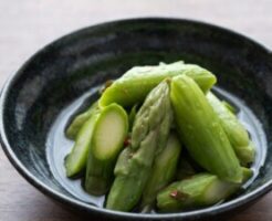 ノンストップのレシピ・グリーンアスパラの浅漬け