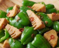 ノンストップのレシピ・タケノコとピーマンの肉みそ炒め