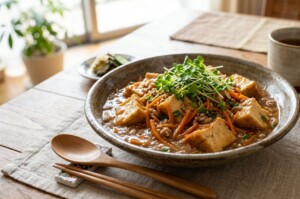 ノンストップのレシピ・ニンジンと厚揚げのそぼろ煮