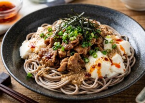 DAIGOも台所のレシピ・冷製豆腐甘辛肉そば