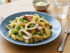 滝沢カレン&和田明日香のフィーリンきっちんのレシピ・削りブロッコリーとイカのパスタ