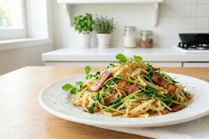 あさイチのレシピ・新じゃがベーコン甘酢炒め