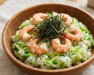 滝沢カレン&和田明日香のフィーリンきっちんのレシピ・春キャベツとエビのちらし寿司